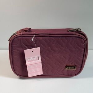 NWT Organizer Bag/Case Cords Electronics Quilted Prepp Pink/Mauve Women's NISHEL
